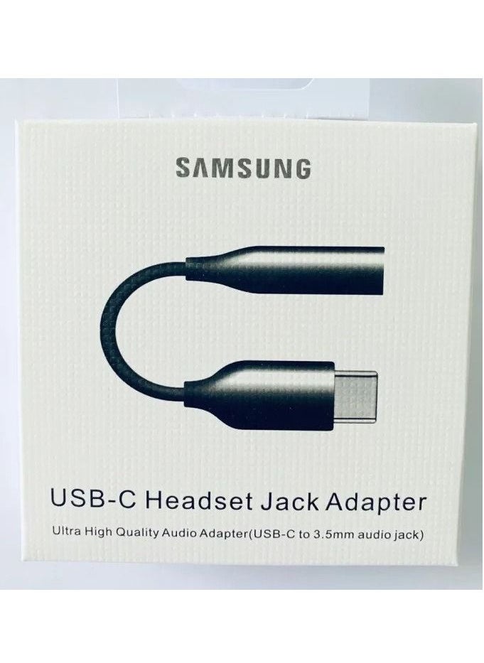 Generic - Samsung Headphone Jack Adapter USB C to 3.5mm Black - Image 1