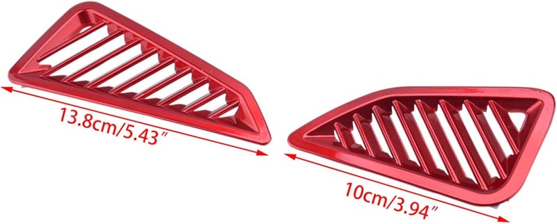 Wivplex Red Car Dashboard Air Outlet Vent Cover Trim - Image 2