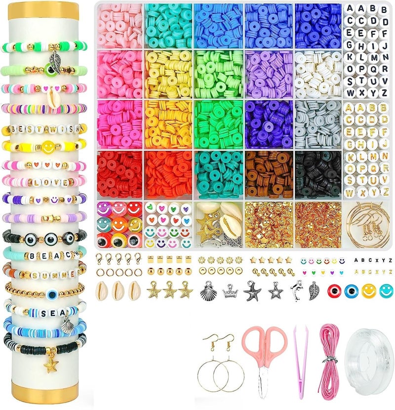 Jubilant Beads Kit for Crafting 100pcs Assorted Beads Storage Box Included DIY Jewelry Making