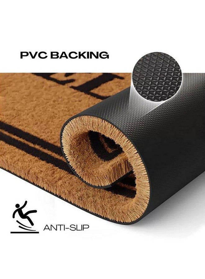 LUANCE Welcome Home Printed Rectangular Non-Slip Door Mat Brown and Black 45 x 120 cm 862051002 - Image 2