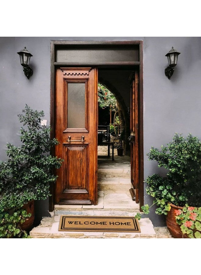 LUANCE Welcome Home Printed Rectangular Non-Slip Door Mat Brown and Black 45 x 120 cm 862051002 - Image 5