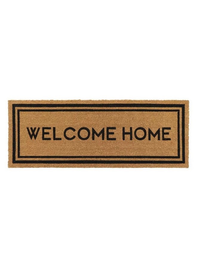 LUANCE Welcome Home Printed Rectangular Non-Slip Door Mat Brown and Black 45 x 120 cm 862051002 - Image 1