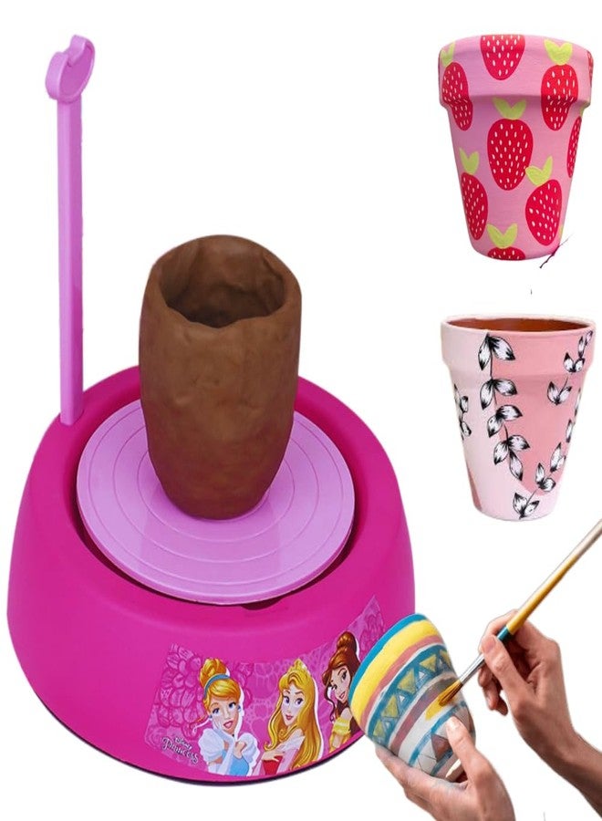 إستلو مجموعة عجلة الخزف من إستيلو | مجموعة الخزف والرسم | مجموعة ألعاب فنية وحرفية للمبتدئين | تتضمن طين التشكيل، وأدوات النحت، والدهانات والفرش | هدية للأطفال من عمر 8 سنوات فما فوق (أميرة) - Image 1