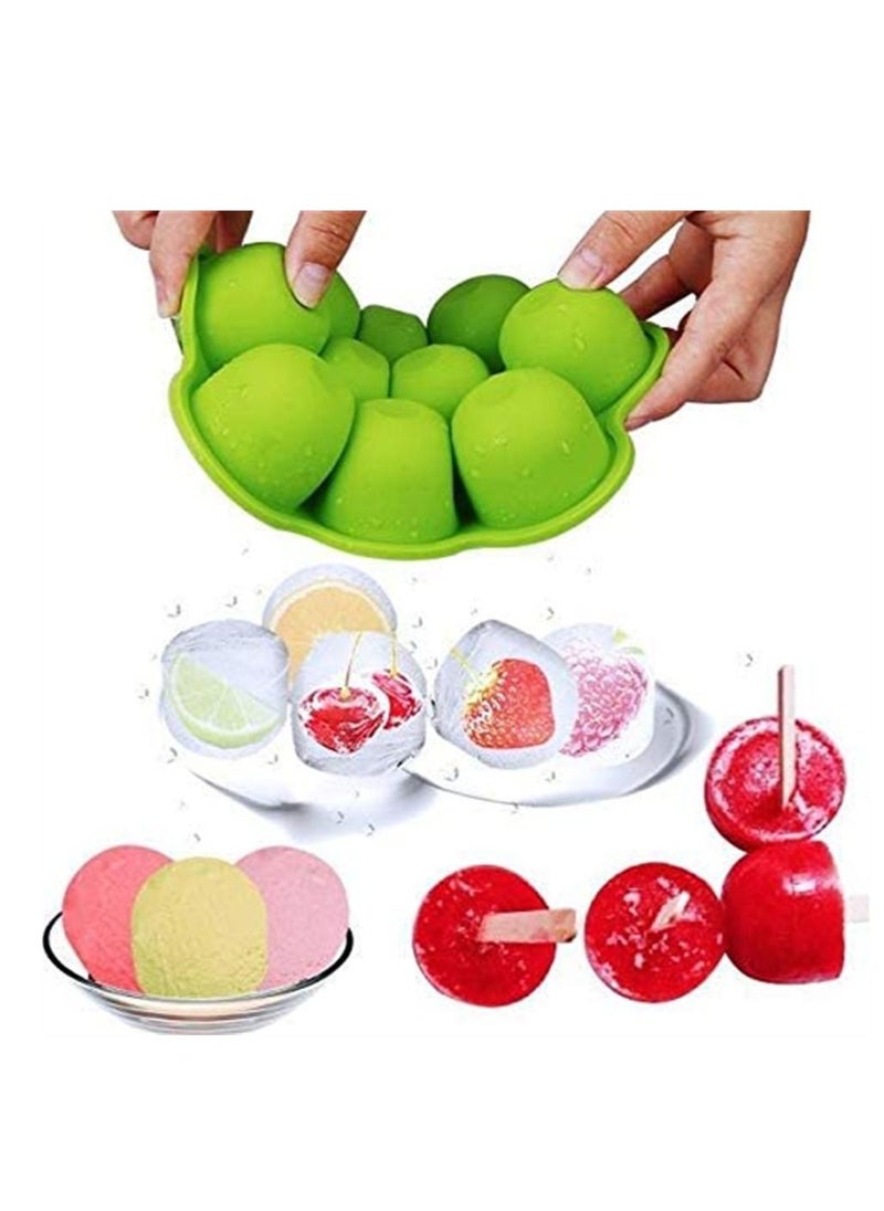BLOOMING TIME - Silicone Baby Food Freezer Tray with Clip-on Lid - Perfect Storage Container for Homemade, Vegetable Fruit Purees and Breast Milk, Green - Image 1