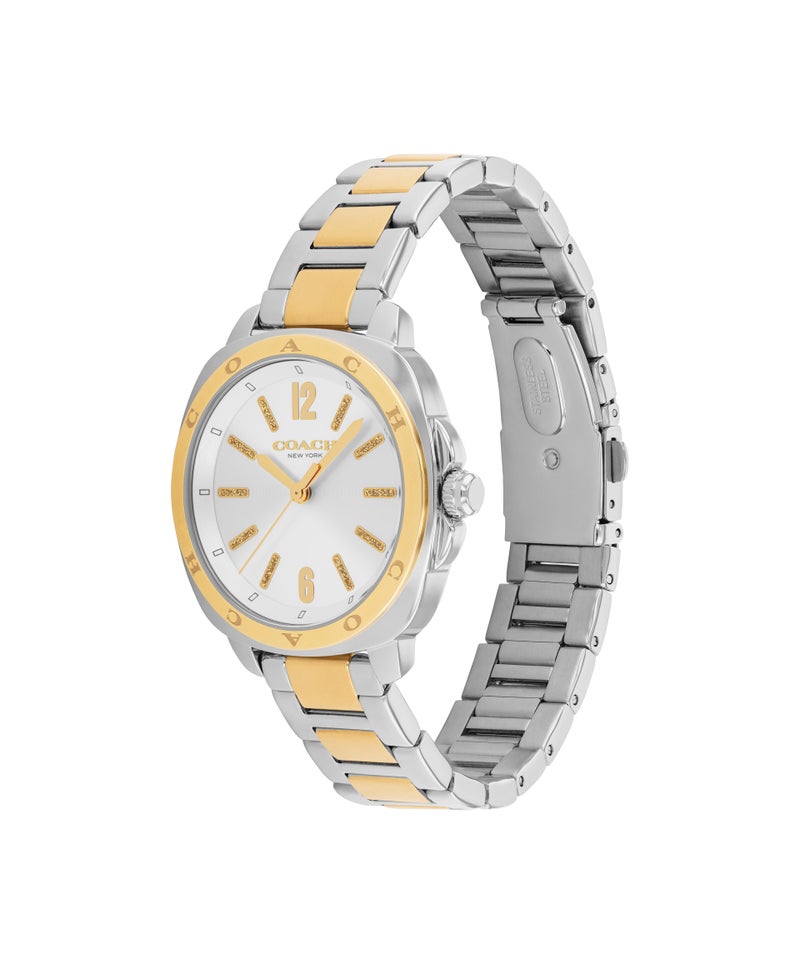 COACH Tonneau Analog Women'S Two Tone Stainless Steel Case  Watch - Image 1