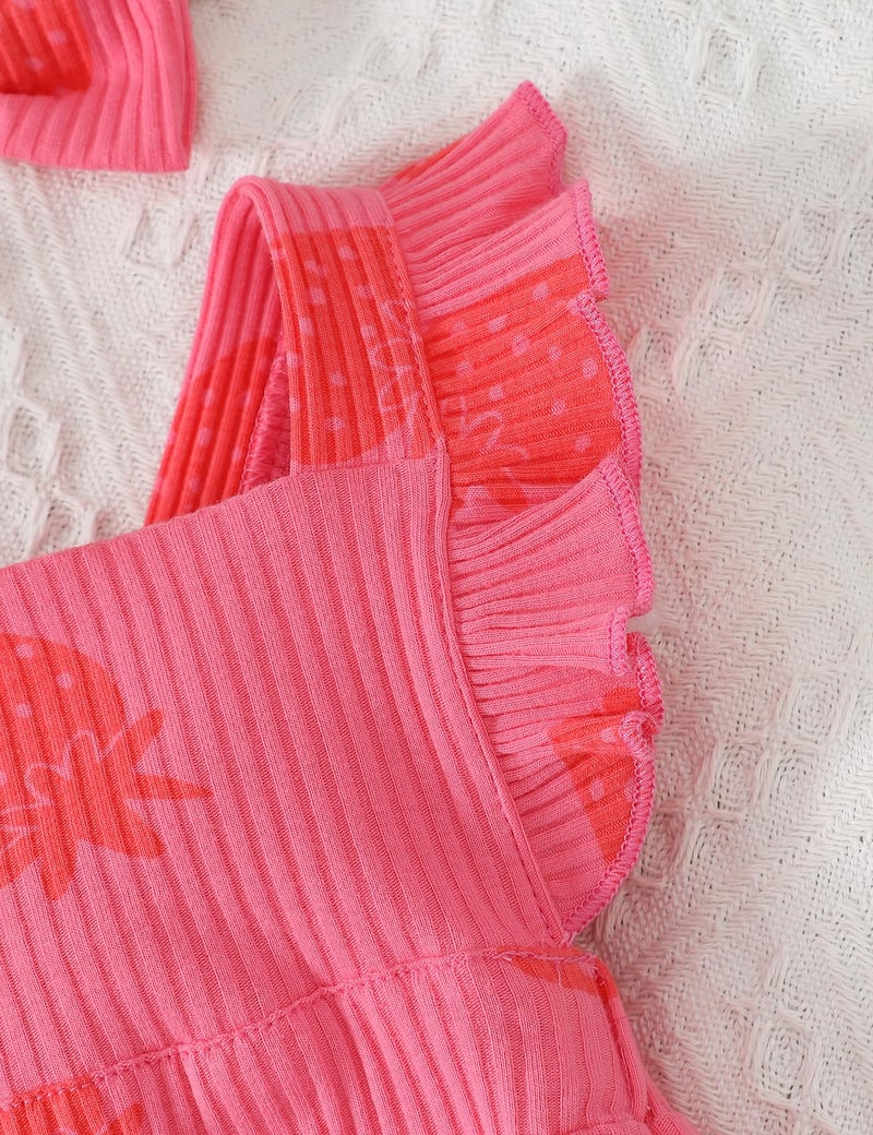Fullfamous Newborn Baby Girl Clothes Outfits Romper Spring Summer Clothing Onesie Bodysuit Jumpsuit ropa de bebe niÃ±a Pink Strawberry Newborn - Image 4