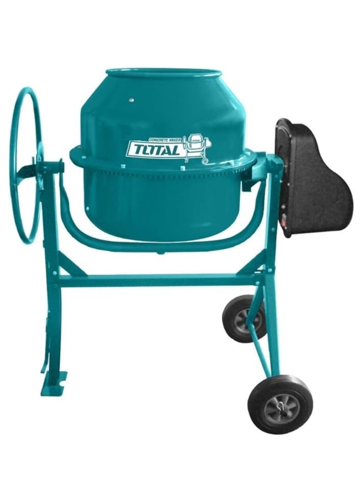 TOTAL TOTAL Electric Concrete Mixer 800W (TCM200-1) – 200L Drum Capacity, 150L Mixing Output, Copper Wire Induction Motor, 28rpm Drum Speed for Construction and DIY Projects  - Image 2