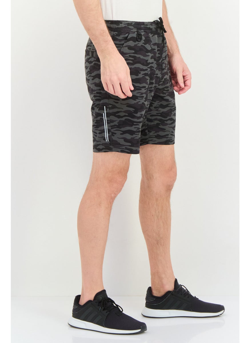 Kenneth Cole Men Camouflage Basic Shorts, Black  - Image 2