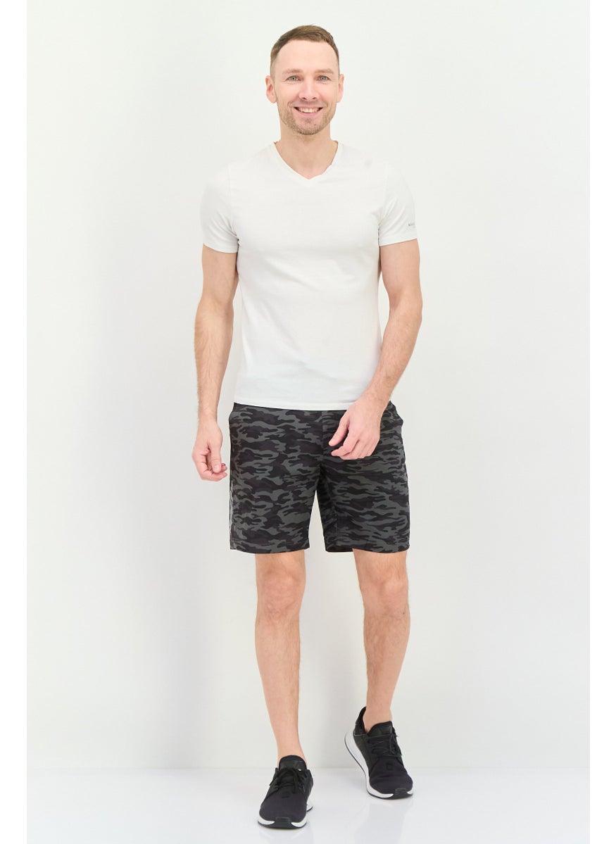 Kenneth Cole Men Camouflage Basic Shorts, Black  - Image 4