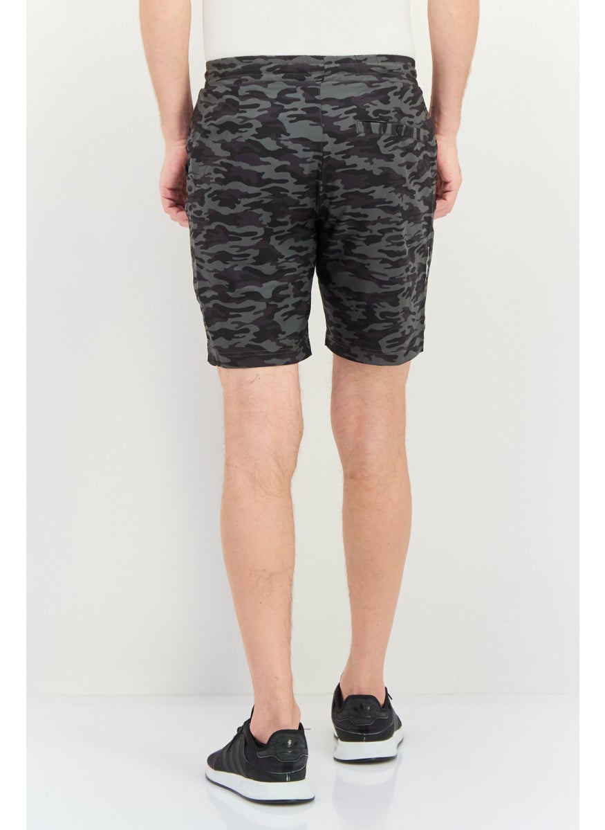 Kenneth Cole Men Camouflage Basic Shorts, Black  - Image 3