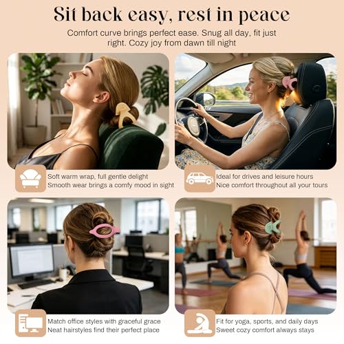 AWAYTR French Flat Hair Clips for Women 6Pcs Flat Hair Claws for Thin Thick Hair Strong Hold No Slip Grip Hair Claw Clips for Women Girls Matte Bright colorL46 IN W197IN - Image 3
