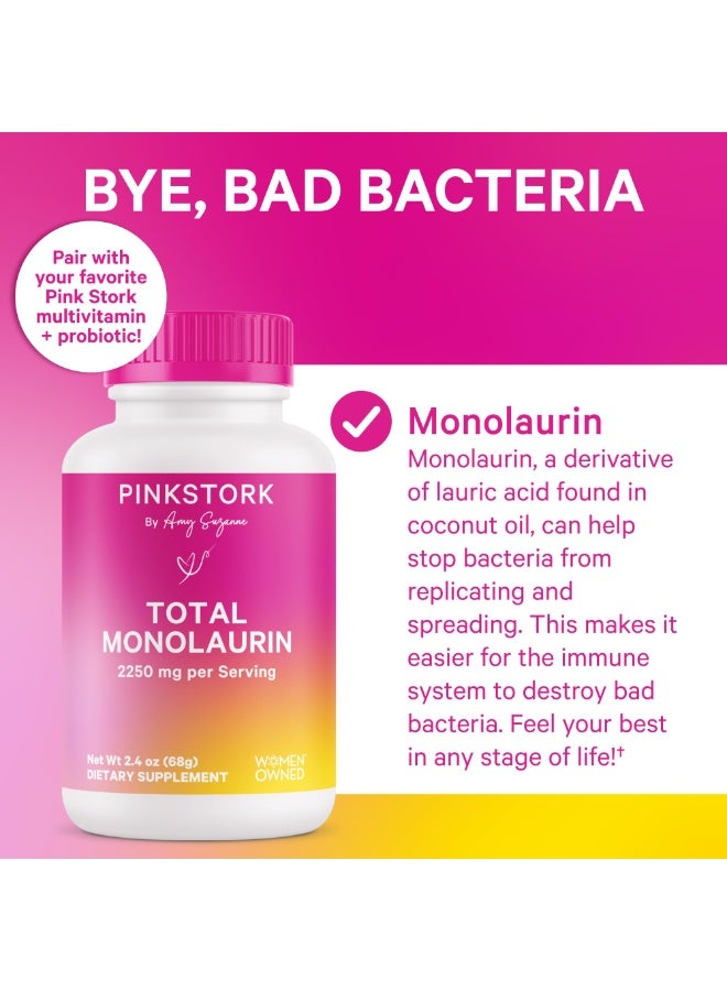Pink Stork Total Monolaurin, 2250 mg per Serving, Net Wt 2.4 oz (68g), Dietary Supplement - Image 2