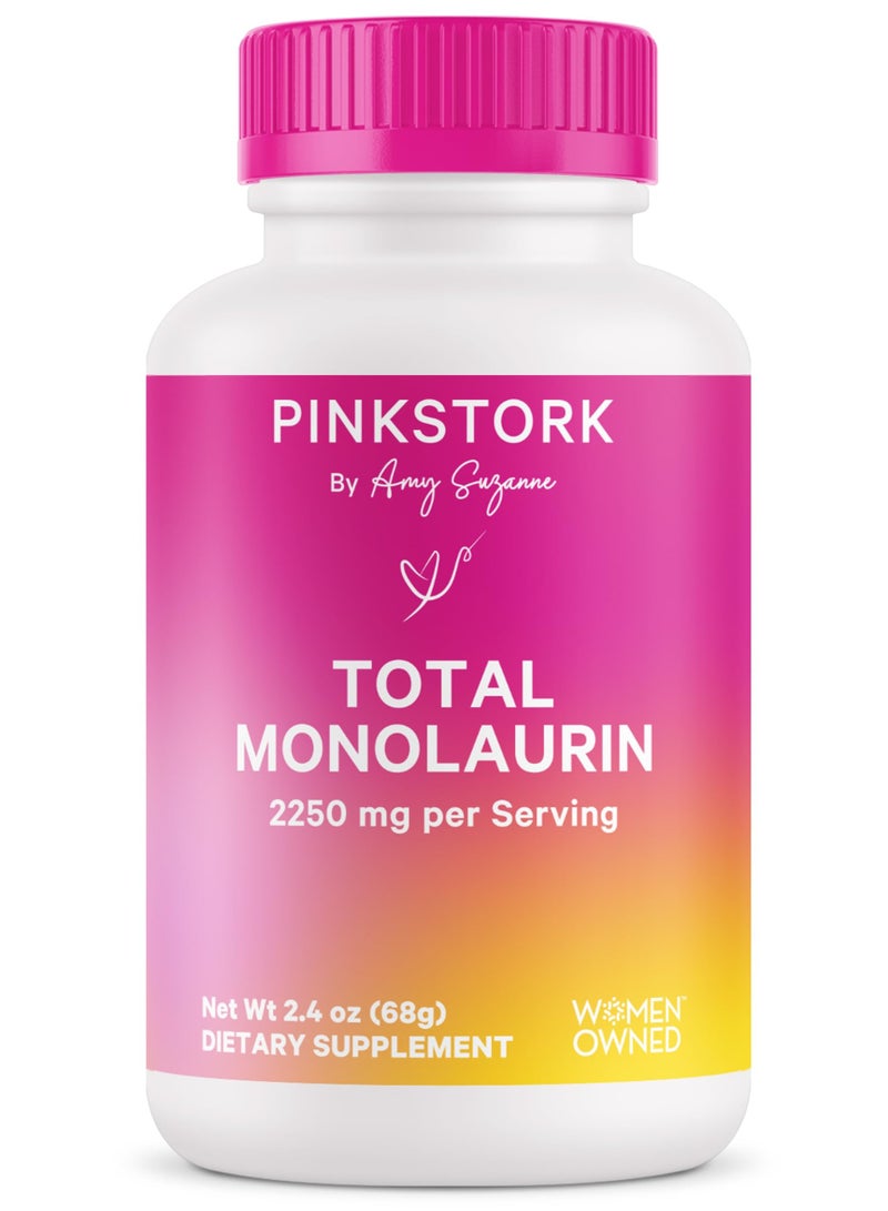 Pink Stork Total Monolaurin, 2250 mg per Serving, Net Wt 2.4 oz (68g), Dietary Supplement - Image 1