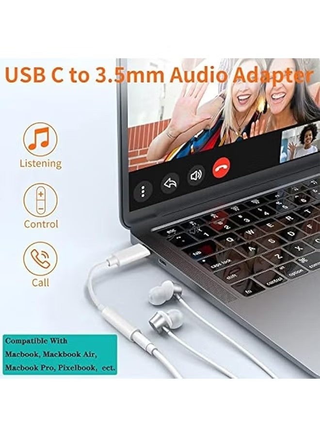 NH USB-C to 3.5mm Audio Headphone Jack Adapter (White), Type-C AUX Audio Dongle Converter, Compatible with iPhone 15 Series/iPad/Samsung/Huawei/Xiaomi & Other Android Phones - Image 4