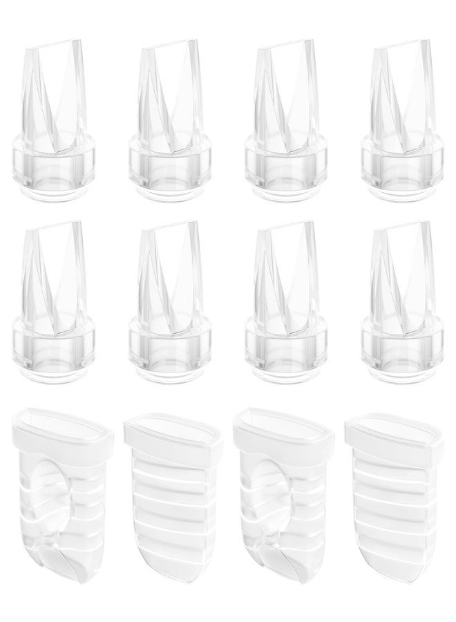GOTOCUT Breast Pump Parts for Lansinoh Discreet Duo/Nuliie/Motif Aura Glow S32 Wearable Breast Pump, Incl 8PCS Duckbill Valves & 4PCS Silicone Diaphragms - Image 1