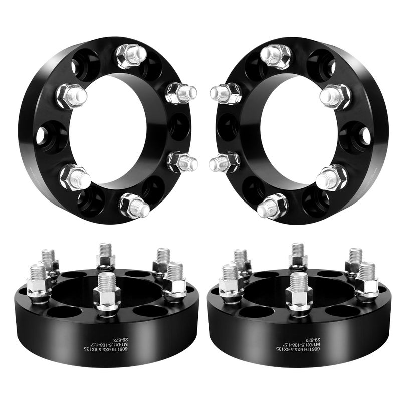 6x55 to 6x135 Wheel Spacers for Silverado Tahoe Suburban Yukon Sierra 15 Inch 6x1397 to 6x135 Wheel Adapters 108mm Center core with M14x15 Studs