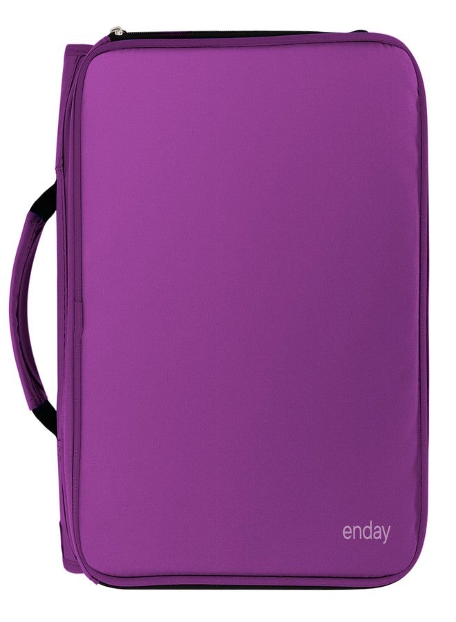 Enday 2 Inch Zipper Binder - 880 Sheet Capacity, 5 Pockets, Expanding File Folder with Durable Handle, Multiple Pockets School Binder Organizer, Purple - Image 1