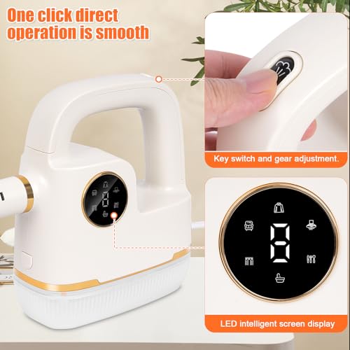 Foandbevi STEAM CLEANER Handheld [One Click Clean] Steamer for Cleaning 10-in-1 High Pressure Steam Cleaner for Home/Car Detailings/Fabric etc. Separate Design|Digital Display|Two Cleaning Methods - Image 2