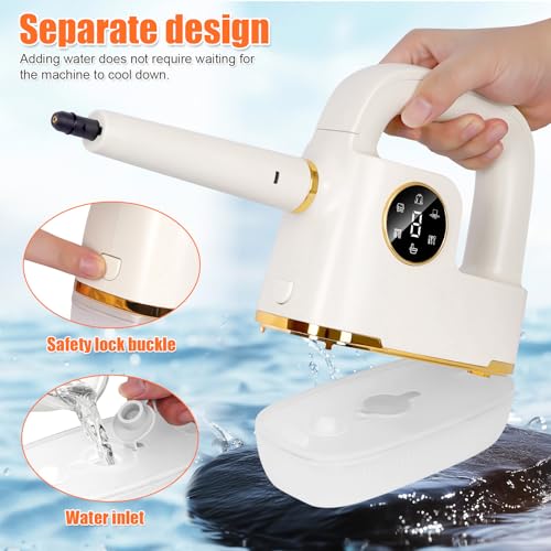 Foandbevi STEAM CLEANER Handheld [One Click Clean] Steamer for Cleaning 10-in-1 High Pressure Steam Cleaner for Home/Car Detailings/Fabric etc. Separate Design|Digital Display|Two Cleaning Methods - Image 5