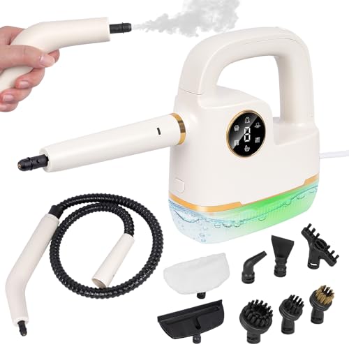 Foandbevi STEAM CLEANER Handheld [One Click Clean] Steamer for Cleaning 10-in-1 High Pressure Steam Cleaner for Home/Car Detailings/Fabric etc. Separate Design|Digital Display|Two Cleaning Methods - Image 1