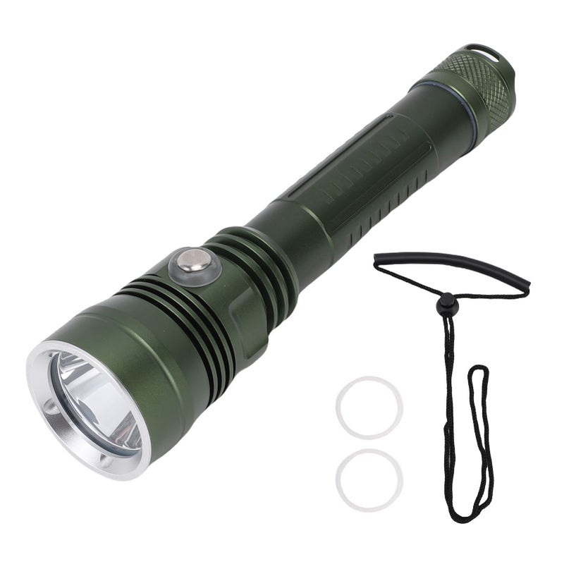 Diving Flashlight 80m Water Proof Dive Light Adjustable Brightness Aluminum Alloy Underwater Torch - Image 1
