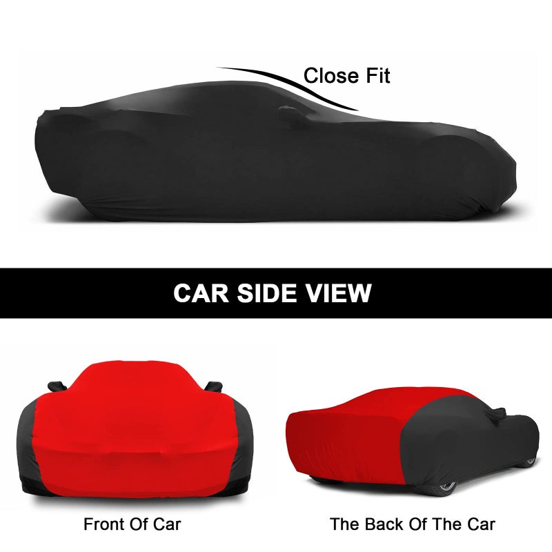 SPORTULI Indoor Car Cover Replace for 2020-2025 Corvette C8, Luxurious Stretch Satin Ultimate Custom-fit Indoor Breathable Car Cover for Dust-Proof, Underground Garage, Car Show (C8) - Image 3