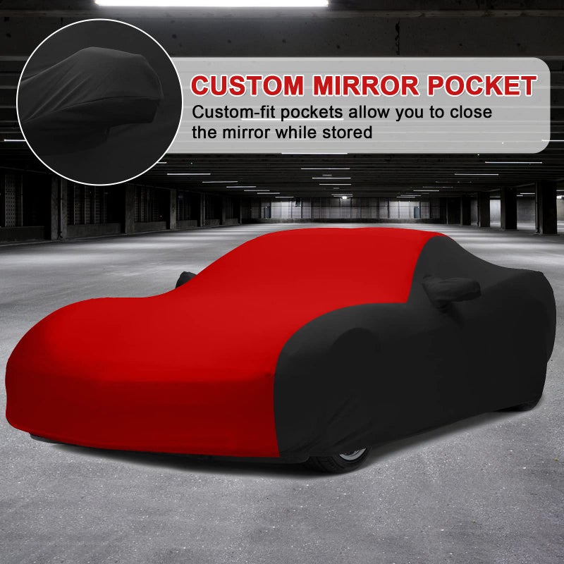 SPORTULI Indoor Car Cover Replace for 2020-2025 Corvette C8, Luxurious Stretch Satin Ultimate Custom-fit Indoor Breathable Car Cover for Dust-Proof, Underground Garage, Car Show (C8) - Image 5