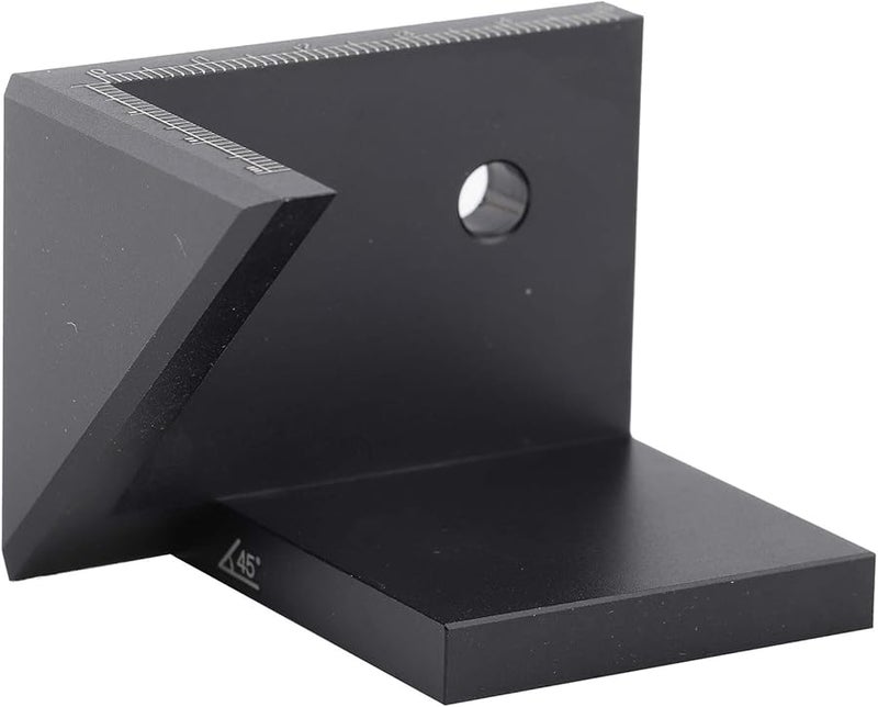 Black Aluminum Alloy 45 Degree Angle Center Line Scriber Woodworking Marking Tool - Image 1