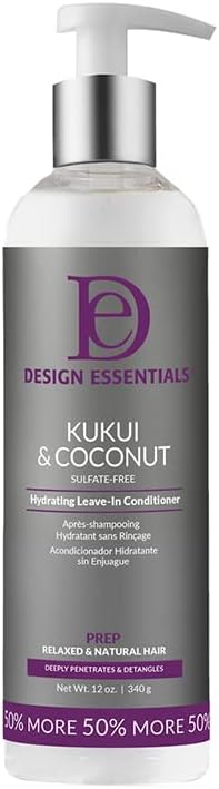 Design Essentials Kukui And Coconut Hydrating LeaveIn Conditioner Sulfate Free 340 g 12 oz