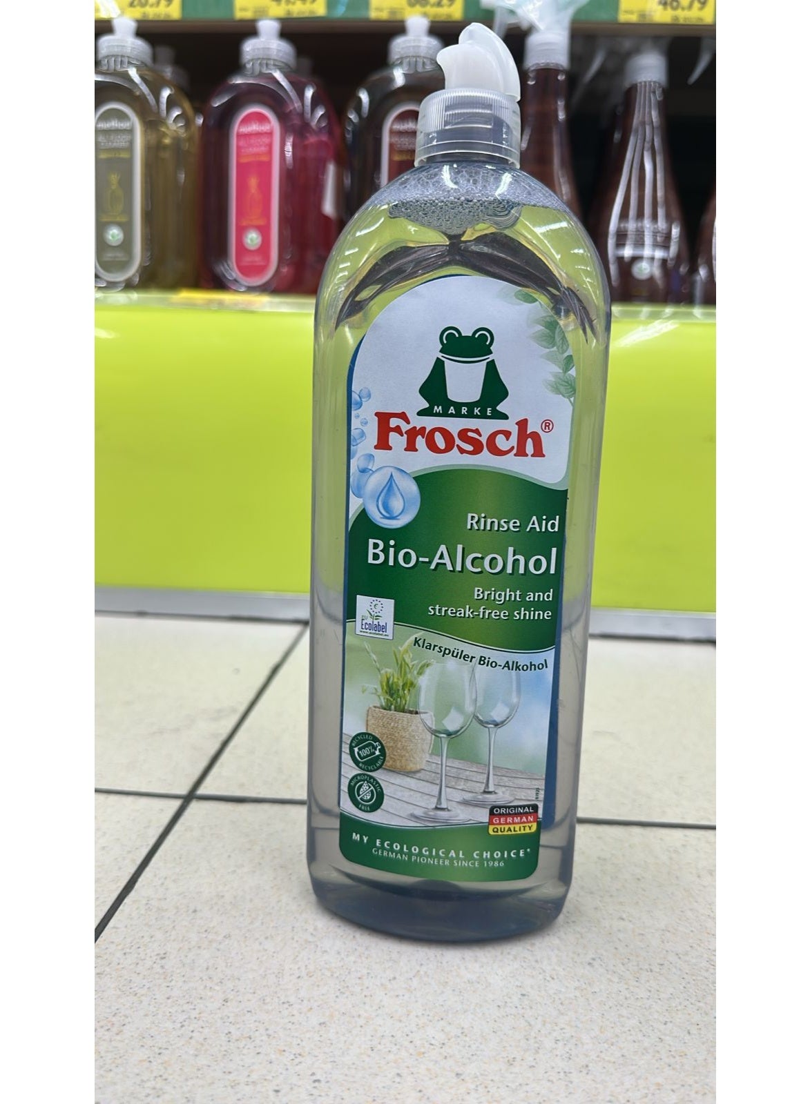 Frosch Rinse Aid Dishwasher Glossy Tableware Streak Free Shine 750ml