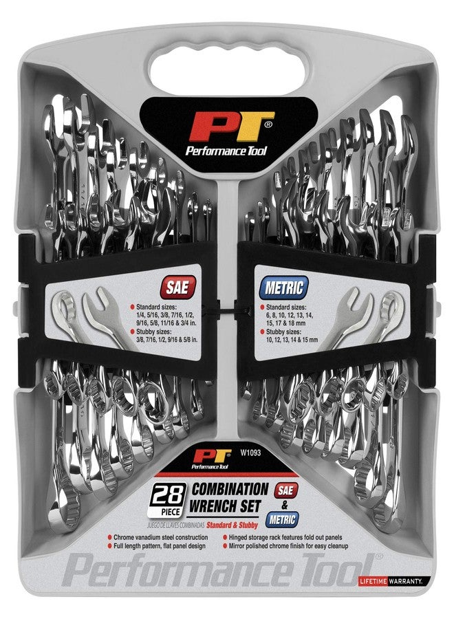 Performance Tool W1093 28pc SAE & MET Wrench Set - Image 1