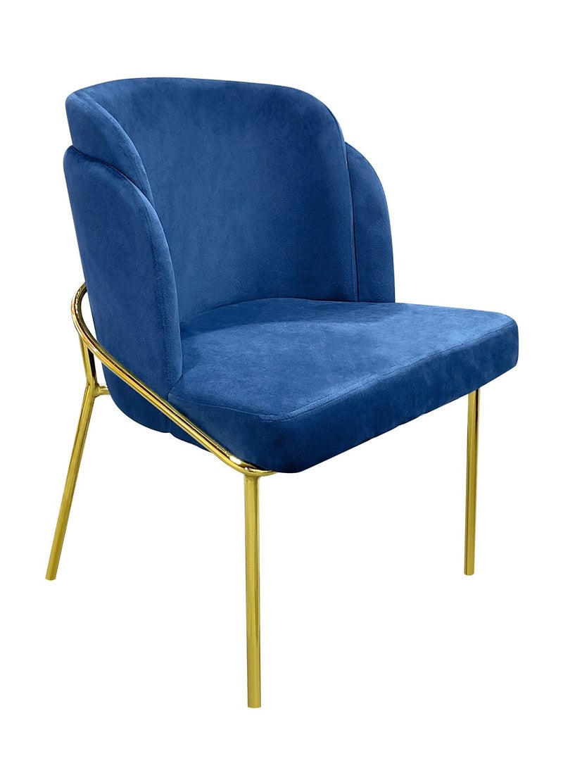 MAPLE HOME DECORATION Maple Home Dining Chairs Velvet Cushion Seat Chair, Stainless Steel Golden Legs Dining Room Chair  - Image 1