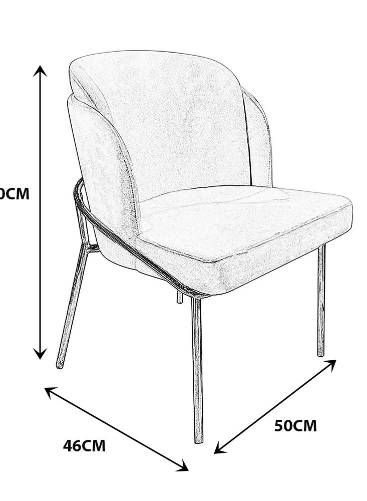 MAPLE HOME DECORATION Maple Home Dining Chairs Velvet Cushion Seat Chair, Stainless Steel Golden Legs Dining Room Chair  - Image 5