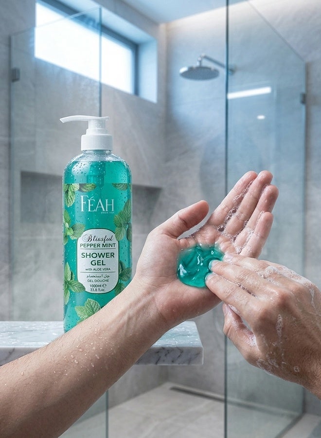 فياح جل استحمام للجسم برائحة النعناع من فيا 1000 مل - غسول للجسم منعش ومبرد - Image 3