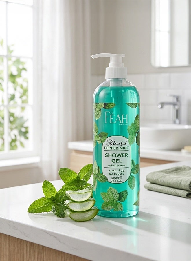 فياح جل استحمام للجسم برائحة النعناع من فيا 1000 مل - غسول للجسم منعش ومبرد - Image 2