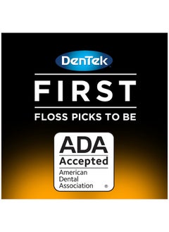 Dentek Comfort Clean Sensitive Gums Floss Picks Soft & Silky Ribbon 150 Count 3 Pack  - Image 4