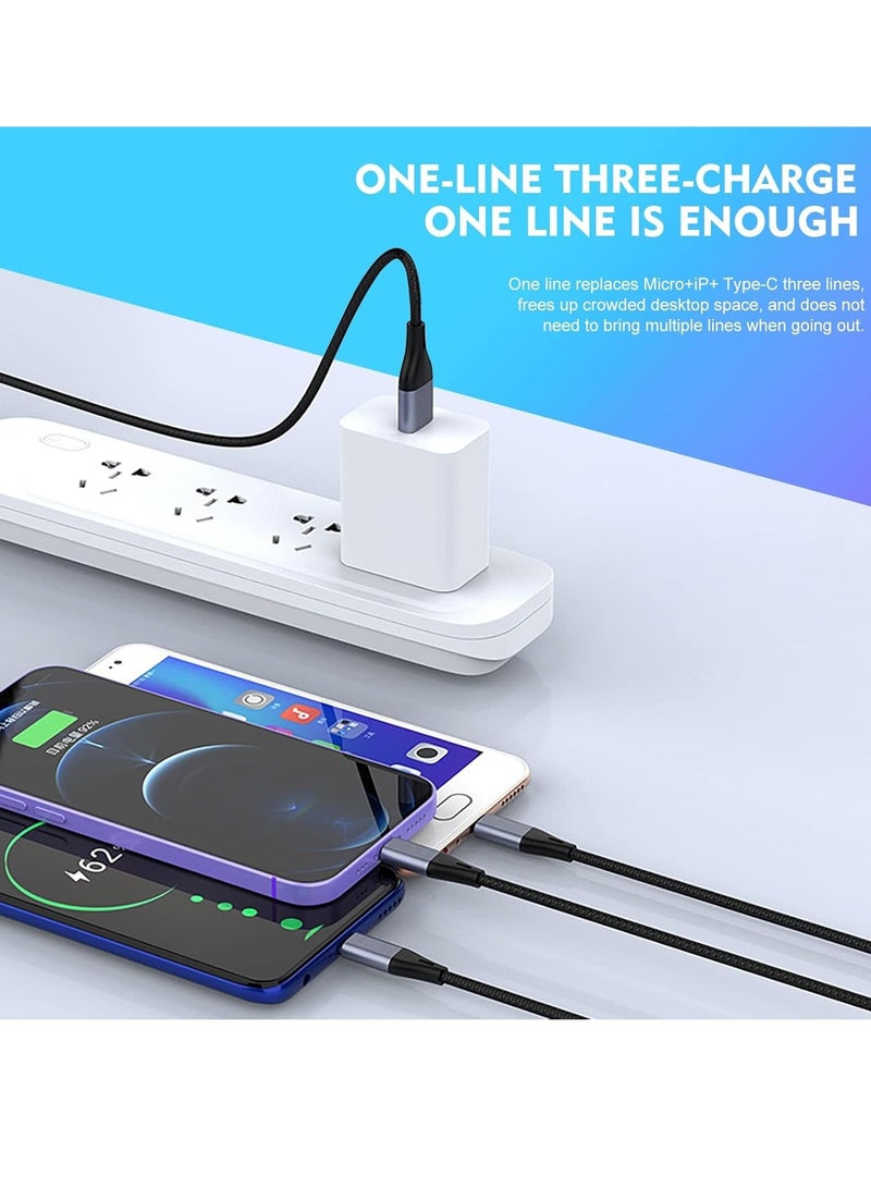 3-in-1 USB Phone Charger Cable – 5A Fast Braided Nylon Charging Cord - Image 5