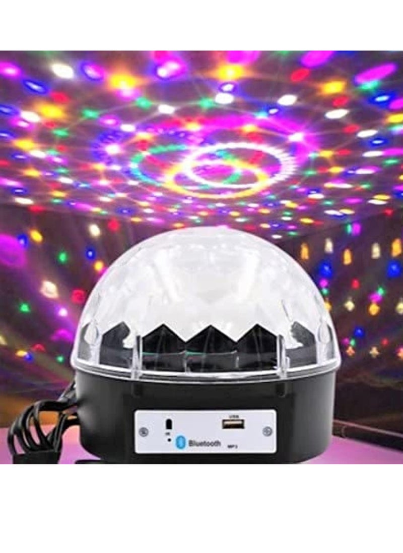 Bluetooth LED Disco Ball with Speaker - Colorful Lighting Effects, MP3 Playback via USB, Perfect for Parties and Events