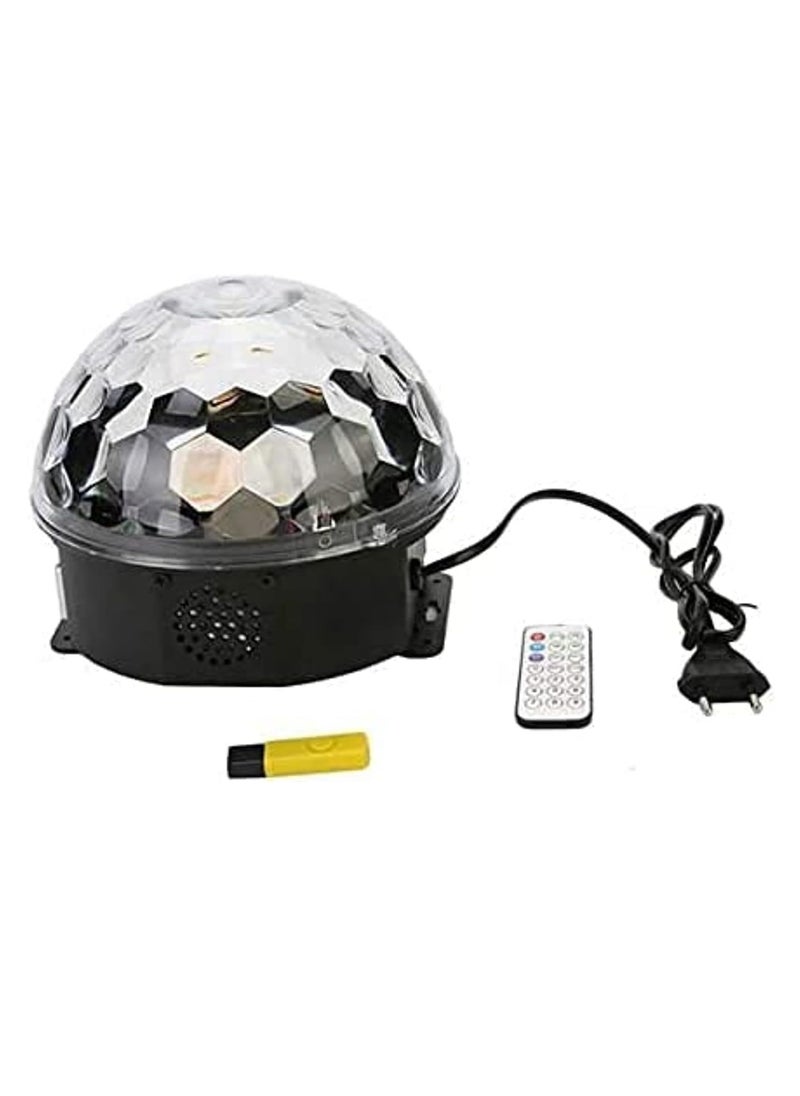 Bluetooth LED Disco Ball with Speaker - Colorful Lighting Effects, MP3 Playback via USB, Perfect for Parties and Events