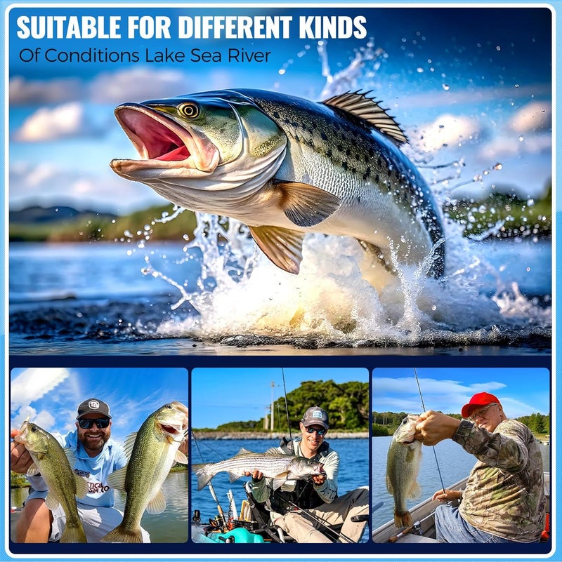 PLUSINNO Fishing Lures Spinner baits for Bass - 16/32 pcs Spinner Lures Kit with Portable Carry Bag, Hard Metal Spinner Baits for Trout - Image 5