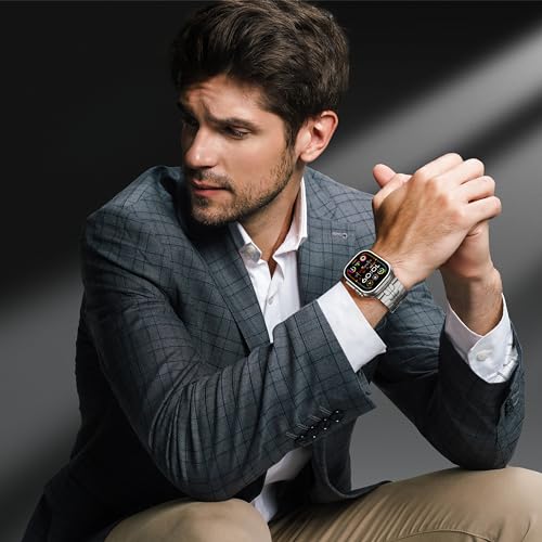 LULULOOK Grade 2 Pure Titanium Ultra 3 Band, Men's Lightweight Titanium Metal Band for Apple Watch Ultra 3/Ultra 2 / Ultra 49mm with Foldable Clasp - Image 5