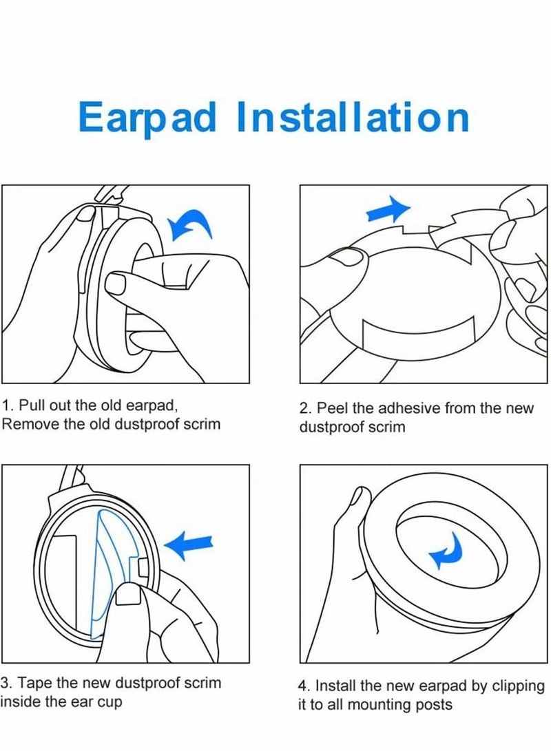 KASTWAVE Cushions Bose Replacement Ear Pads Kit, Professional Replacement Earpads Cushions for QC35, QC35ii Headphones, Ear Pads with Softer Leather, Noise Isolation Foam, Added Thickness (Silver) - Image 3