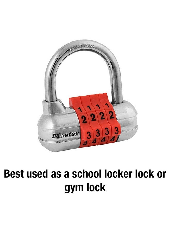 Master Lock Master Lock Set Your Own Combination Padlock, Gym Locker Locks with Code for Securing Indoor Valuables, Color May Vary, 1523D  - Image 2