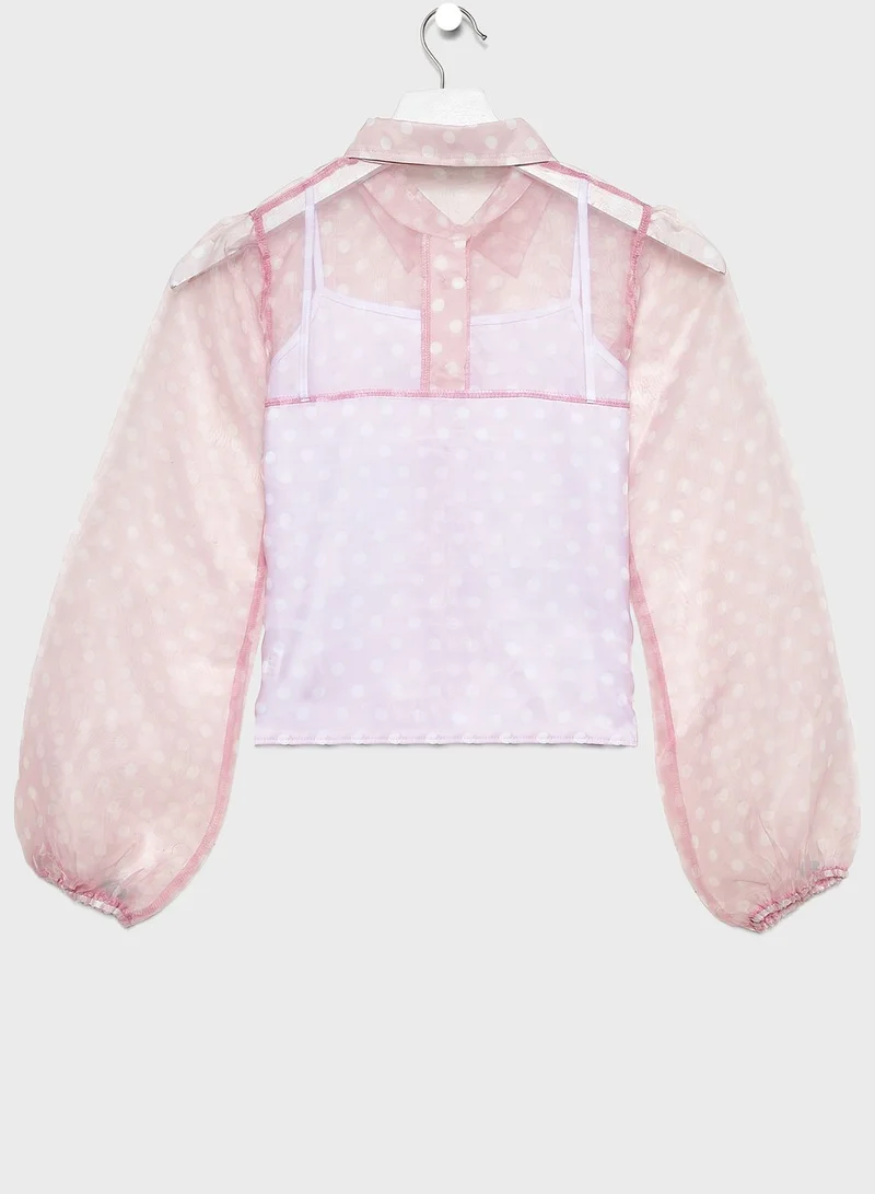 RIVER ISLAND Kids Knot Detail Shirt