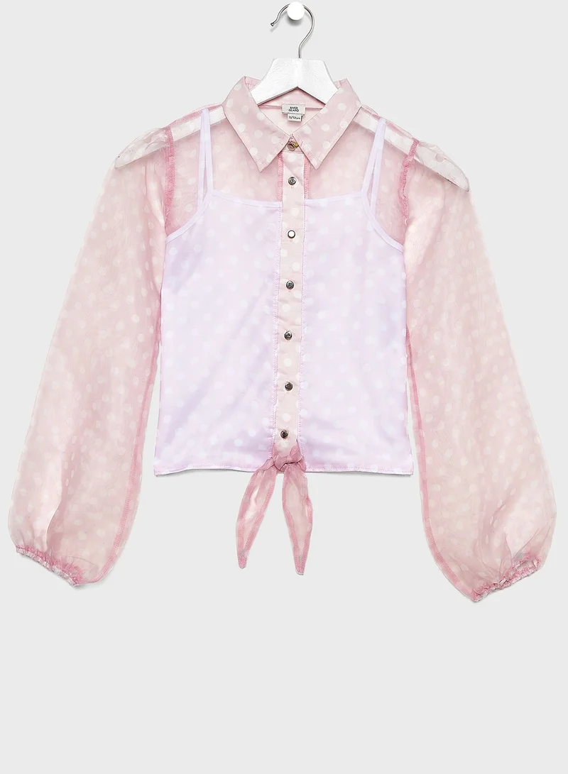 RIVER ISLAND Kids Knot Detail Shirt