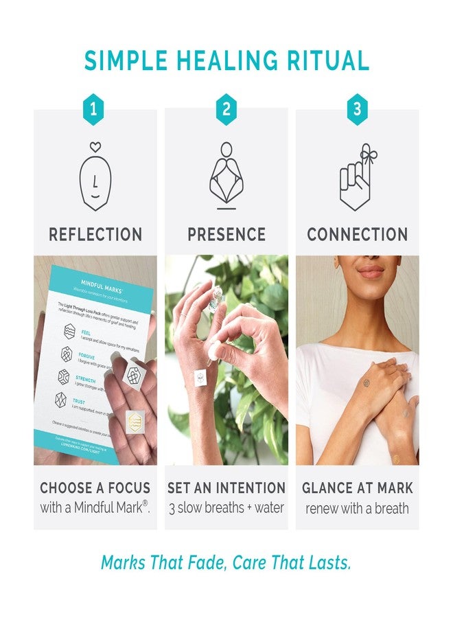 LumenKind Light Through Loss Pack - Mindful Marks - Ideal Gift for Grief, Loss and Healing - Sympathy Gifts for Loss of Loved One - 36 Intention Marks - Remembrance & Bereavement Gift for Grieving - Image 5