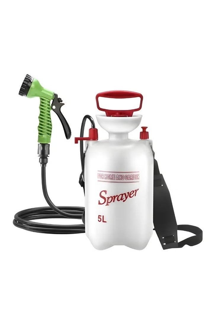 بريمو بلس مضخة ضغط محمولة للحديقة والعشب والحديقة بسعة 5 لتر مع صمام تخفيف الضغط وحزام كتف قابل للتعديل للعشب والحدائق او تنظيف الاسطح والسيارات - Image 1