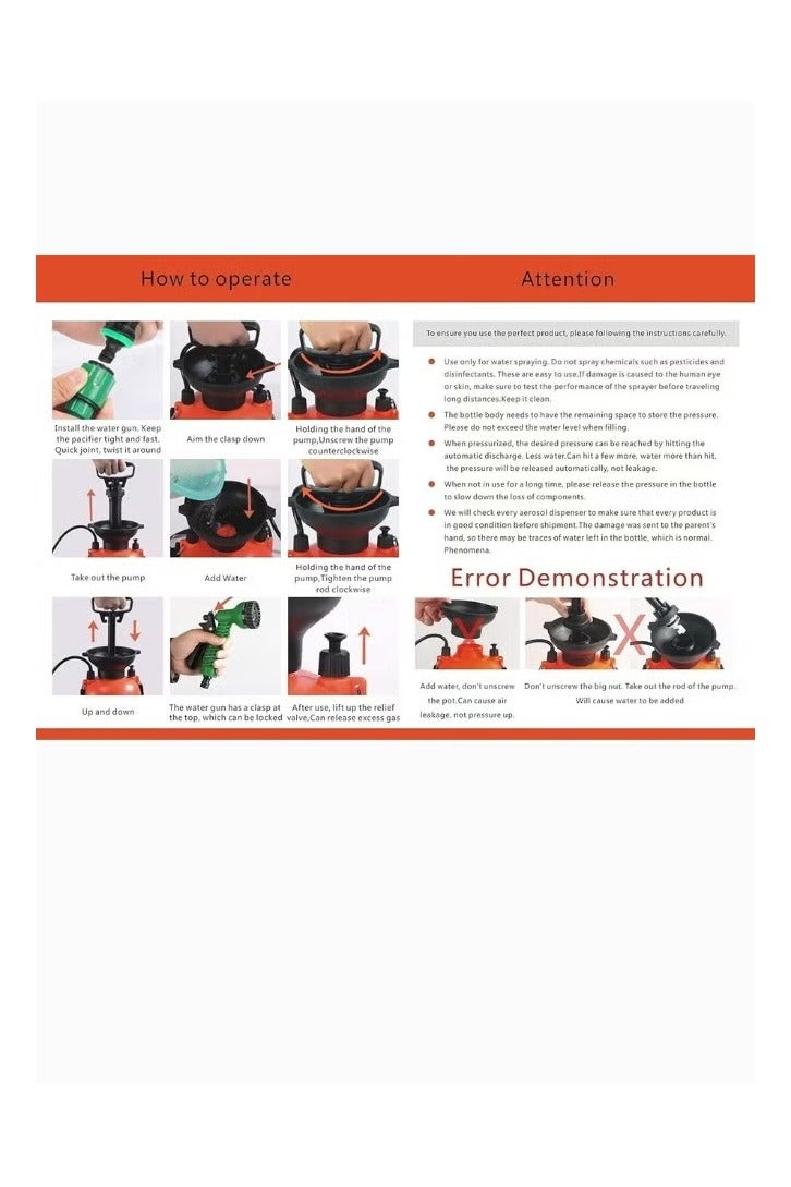 بريمو بلس مضخة ضغط محمولة للحديقة والعشب والحديقة بسعة 5 لتر مع صمام تخفيف الضغط وحزام كتف قابل للتعديل للعشب والحدائق او تنظيف الاسطح والسيارات - Image 4