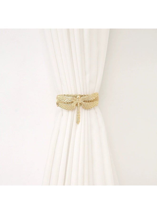 Goolsky 1PC Dragonfly Decor Metal Spring Curtain Tieback Curtain Strap - Image 2