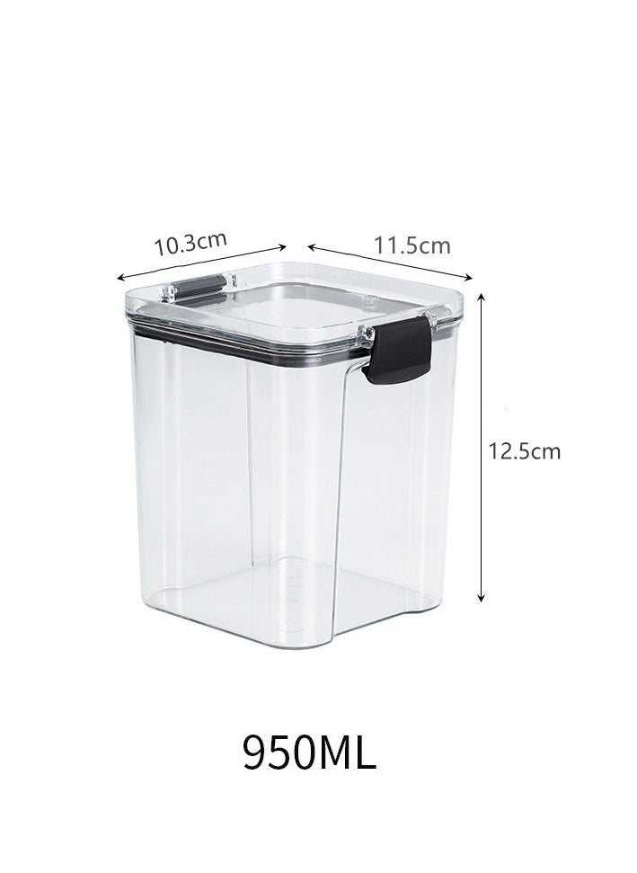 Set of 4 pieces 950ML Airtight Food Storage with Lid, Double Sealed Thick storage Jar, Leak Proof, Easy to Clean, BPA Free, Kitchen and Other Storage